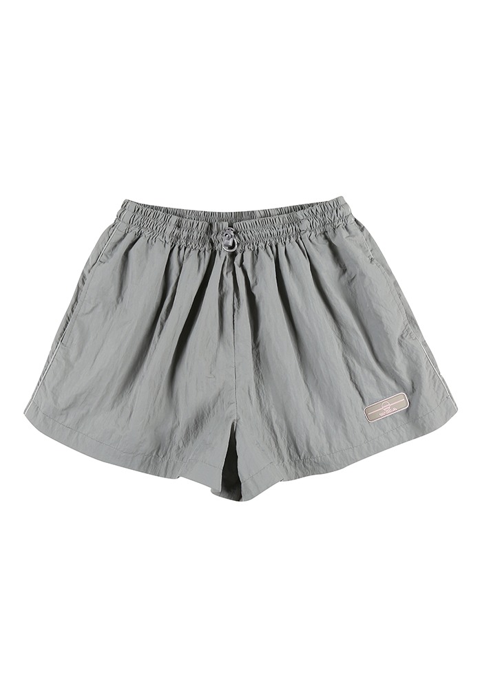 WIDE SHORTS_Grey(Pink Rubber Wappen)